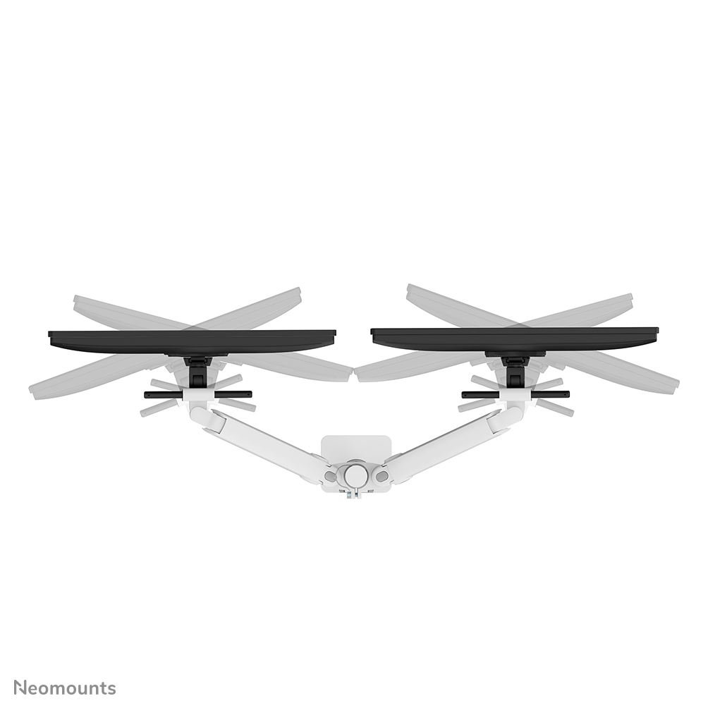 Neomounts DS65S-950WH2 Monitorarm 24-34" - gasveer - Topfix - multi-instelbaar - 180°-stop